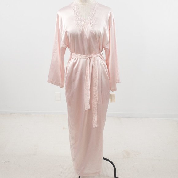 Valentino Other - HVOFFRS Valentino S Rare Satin Lace Wrap Robe Pink